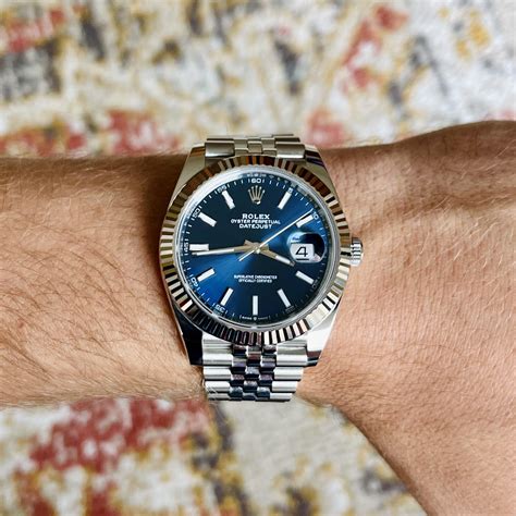 rolex datejust blu replica|2022 rolex datejust 41mm.